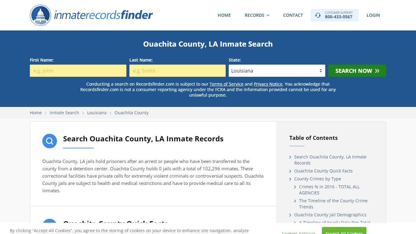 Ouachita County, LA Inmate Lookup & Jail Records Online
